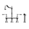Whitehaus Lead-Free SS Bridge Faucet W/ A Traditional Spout, Lvr Handles And Side WHSB14007-SK-BSS - alternate 2